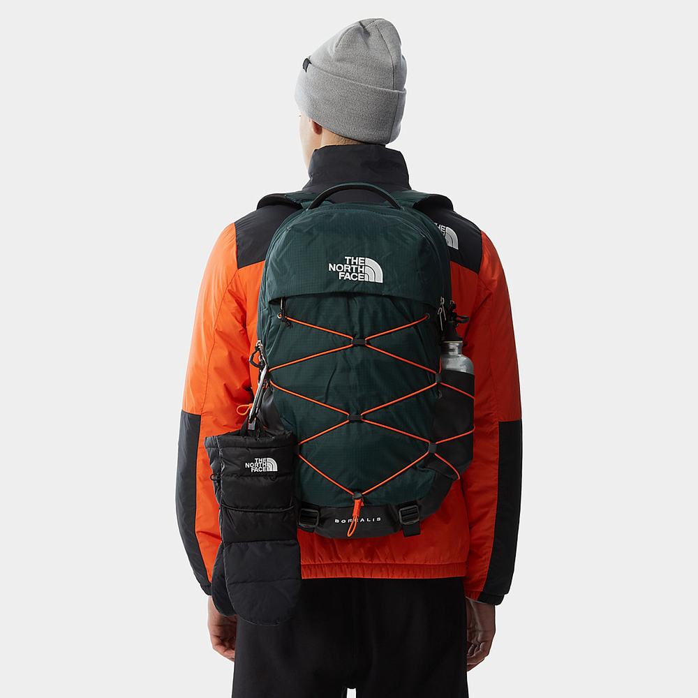 Batohy The North Face BOREALIS Chlapcenske Tmavo Olivovo Zelená Červené Zelene Oranžové | UJG-987635