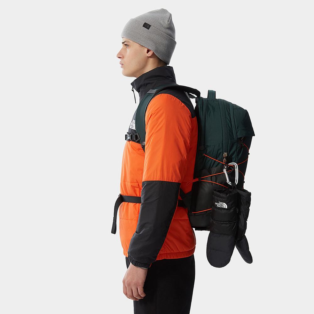 Batohy The North Face BOREALIS Chlapcenske Tmavo Olivovo Zelená Červené Zelene Oranžové | UJG-987635