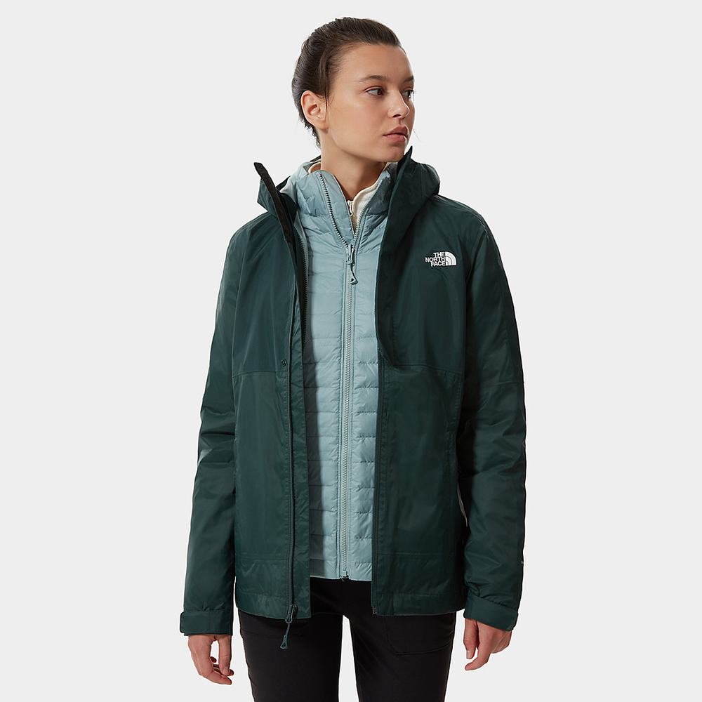 Bunda 3v1 The North Face Down Insulated DryVent™ Triclimate Damske Zelene | MPT-093576