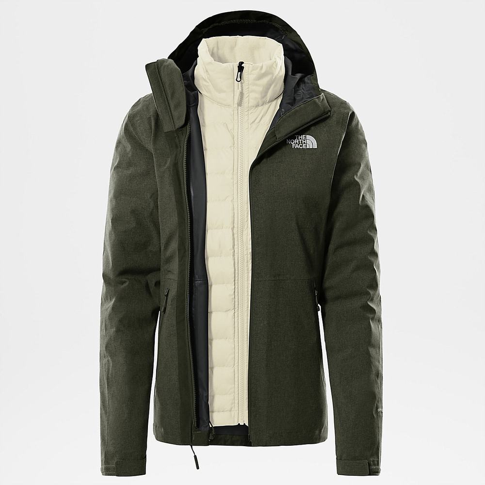 Bunda 3v1 The North Face Mountain Down Triclimate® Damske Zelene Biele | ORW-087165