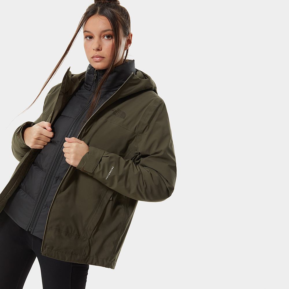Bunda 3v1 The North Face Mountain Light FUTURELIGHT™ Triclimate Damske Zelene Čierne | GIL-215640