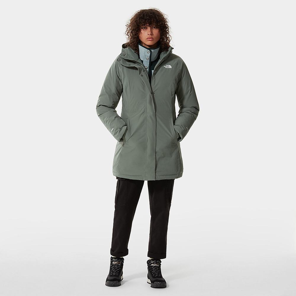 Bundy Parka The North Face Brooklyn Damske Zelene | YGK-849016