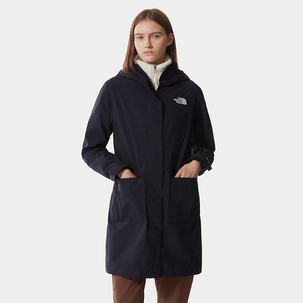 Bundy Parka The North Face City Breeze Rain Parka II Damske Námornícka Modrá | PHK-462985