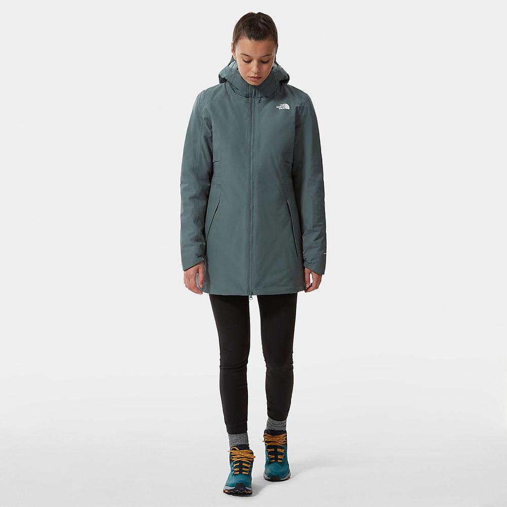 Bundy Parka The North Face Hikesteller Insulated Damske Zelene | PAF-208649