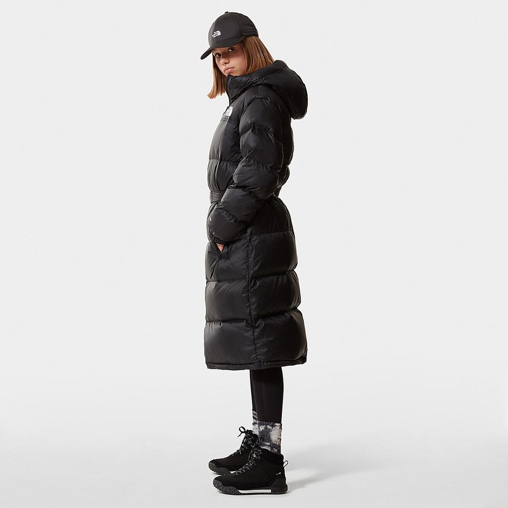 Bundy Parka The North Face Nuptse Belted Long Damske Čierne | RWO-258107