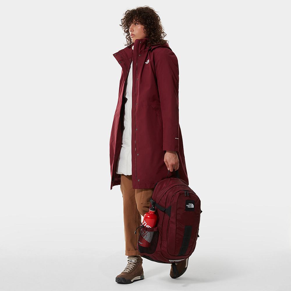 Bundy Parka The North Face Suzanne Triclimate Damske Červené Biele | XHR-753941