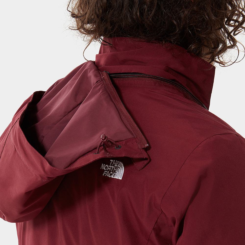 Bundy Parka The North Face Suzanne Triclimate Damske Červené Biele | XHR-753941