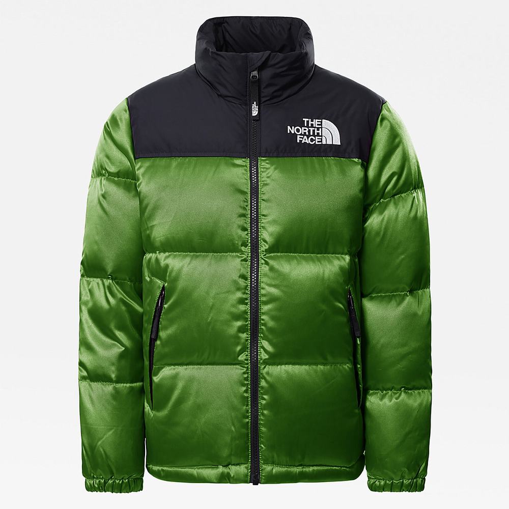 Bundy The North Face 1996 PRINTED RETRO NUPTSE Dievcenske Zelene Svetlo Žlté | FIW-694702