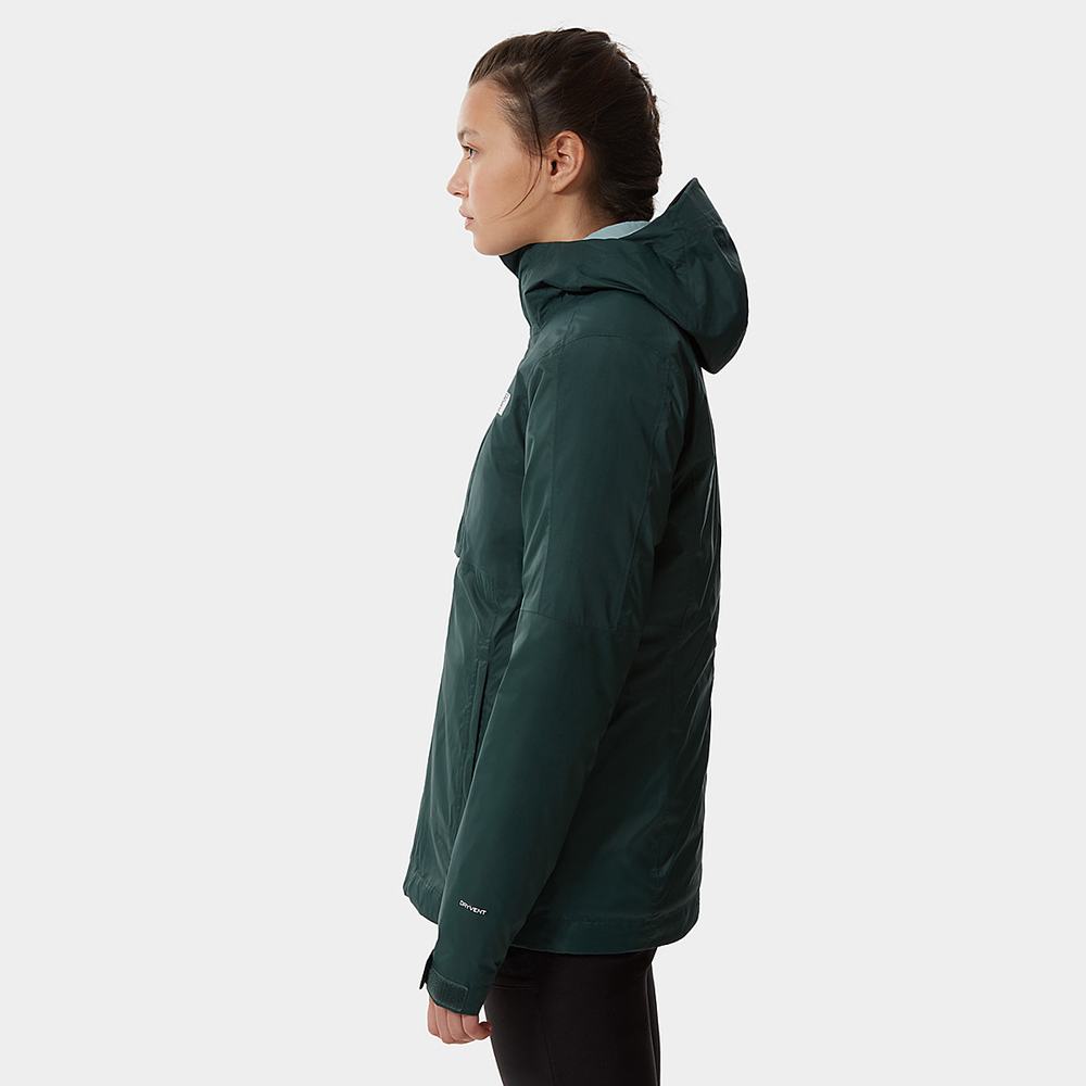 Bundy The North Face Down Insulated DryVent™ Triclimate Damske Zelene | IBT-432950