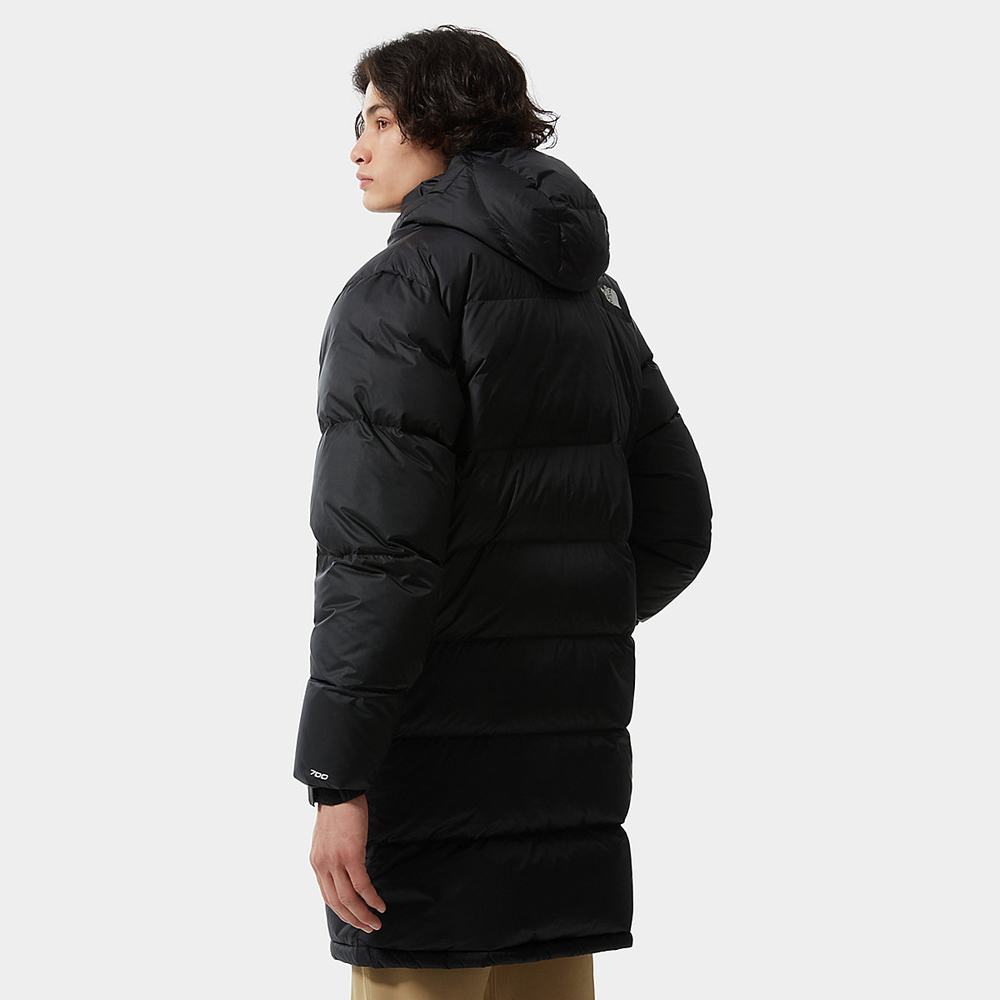Bundy The North Face Long Insulated DOWN Panske Čierne | MFL-597184
