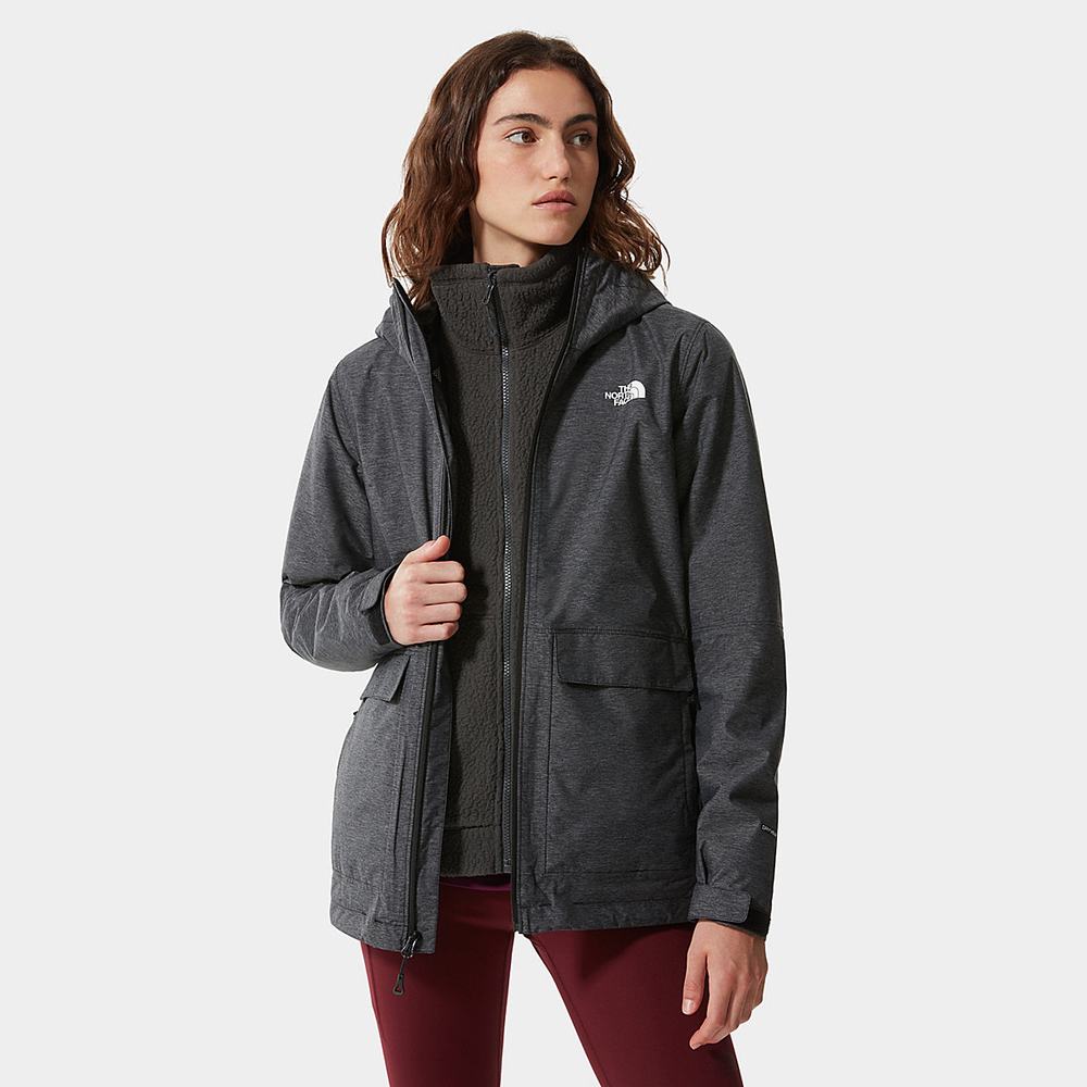 Bundy The North Face New Fleece Triclimate Damske Čierne Siva | ISD-943726