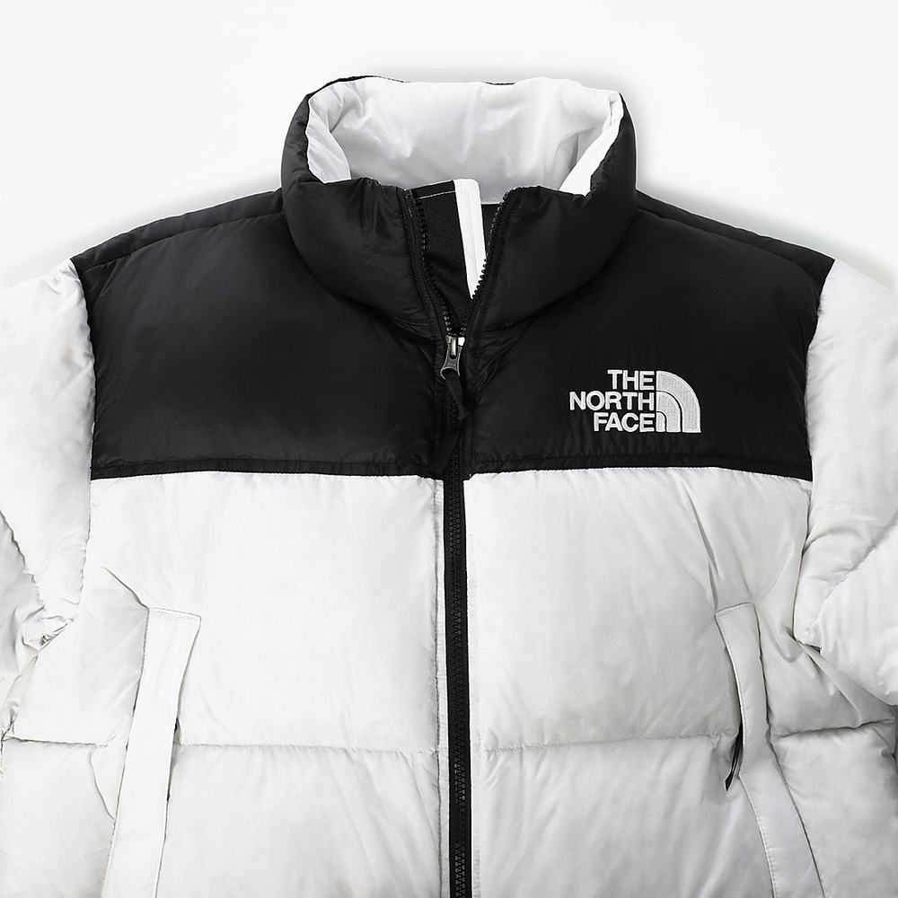 Bundy The North Face Nuptse Kratke Damske Biele Čierne | EYN-698143