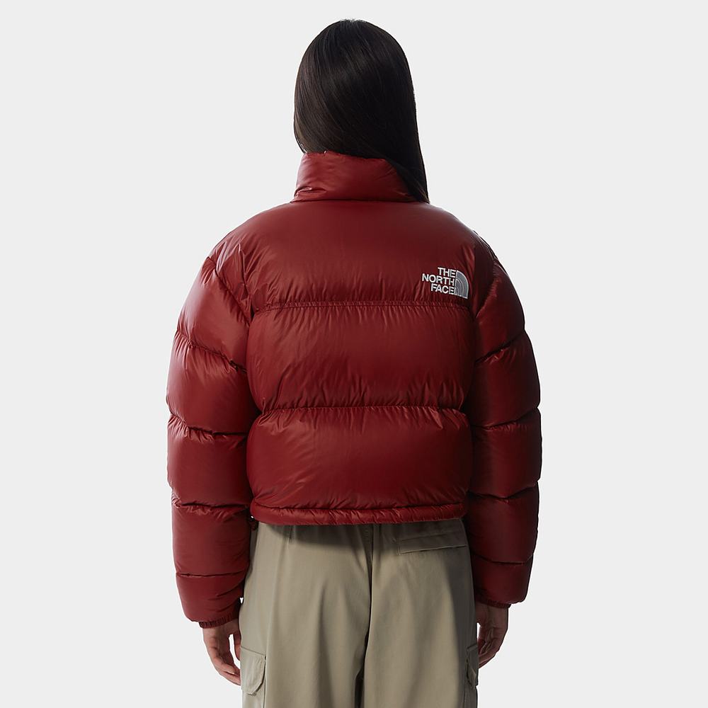 Bundy The North Face Nuptse Kratke Damske Tmavo Červené | HVQ-697140