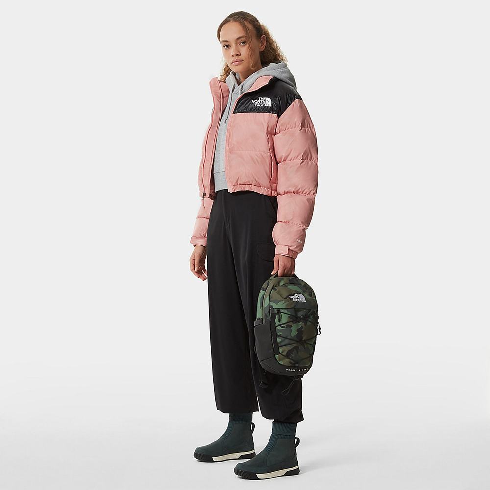 Bundy The North Face Nuptse Kratke Damske Ruzove Hnede | MVE-182304