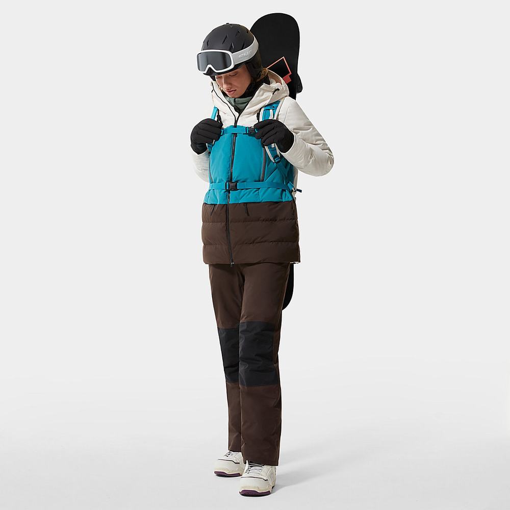 Bundy The North Face Pallie Damske Biele Modre Tmavo Hnede | ZXA-704915