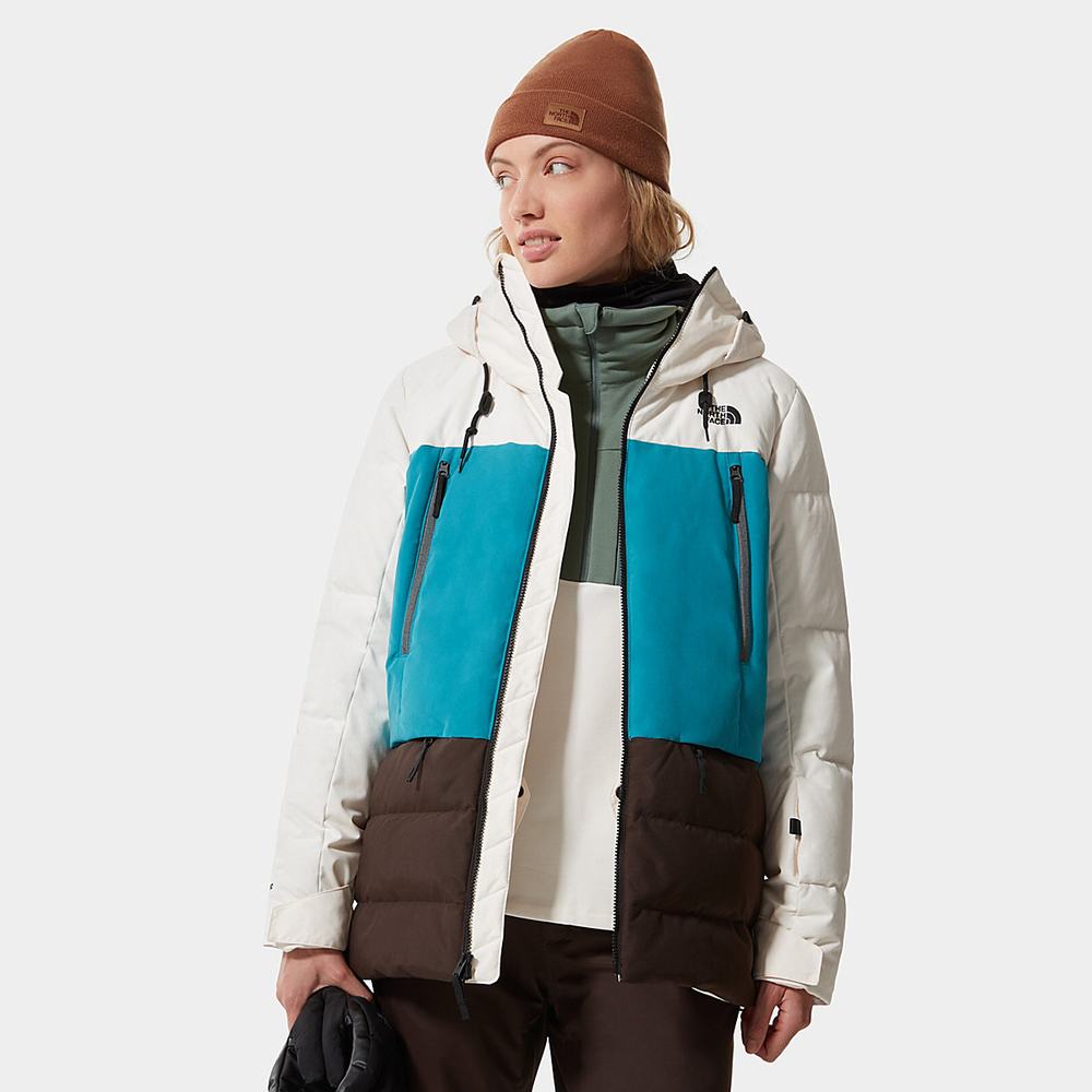 Bundy The North Face Pallie Damske Biele Modre Tmavo Hnede | ZXA-704915