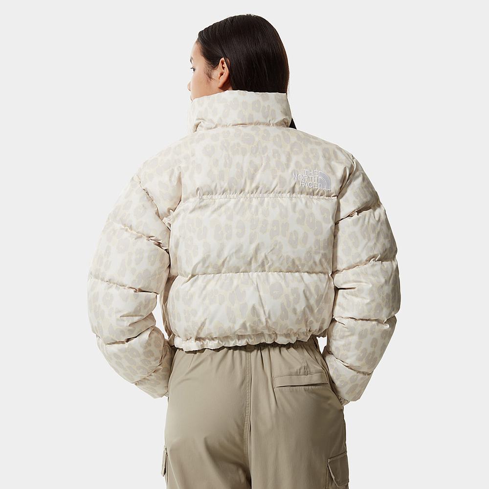 Bundy The North Face Printed Nuptse Kratke Damske Strieborne Siva Leopardie | YMX-746251