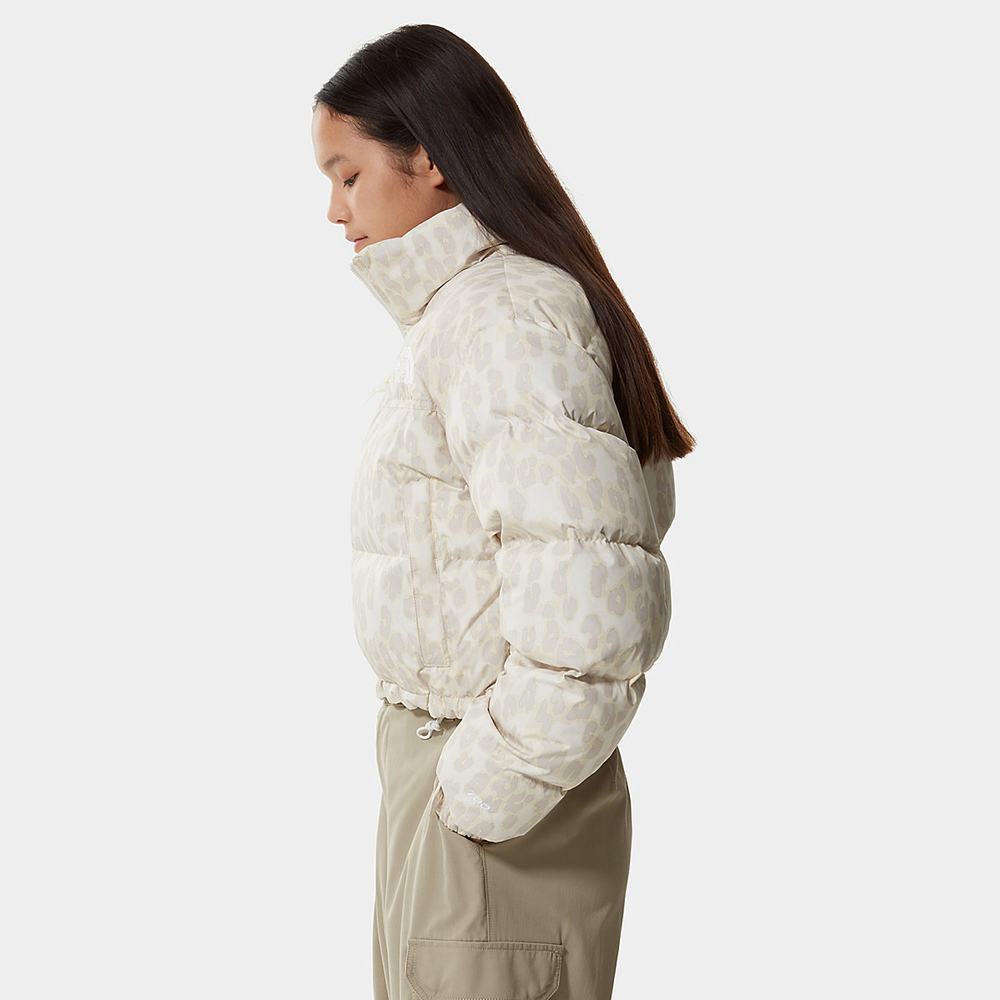 Bundy The North Face Printed Nuptse Kratke Damske Strieborne Siva Leopardie | YMX-746251
