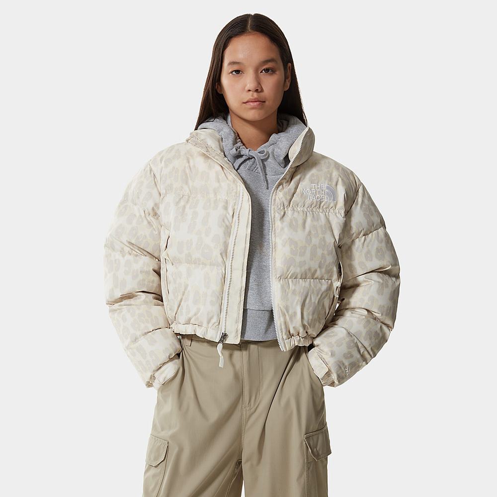 Bundy The North Face Printed Nuptse Kratke Damske Strieborne Siva Leopardie | YMX-746251