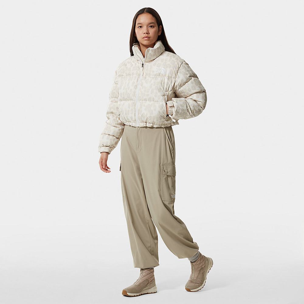 Bundy The North Face Printed Nuptse Kratke Damske Strieborne Siva Leopardie | YMX-746251