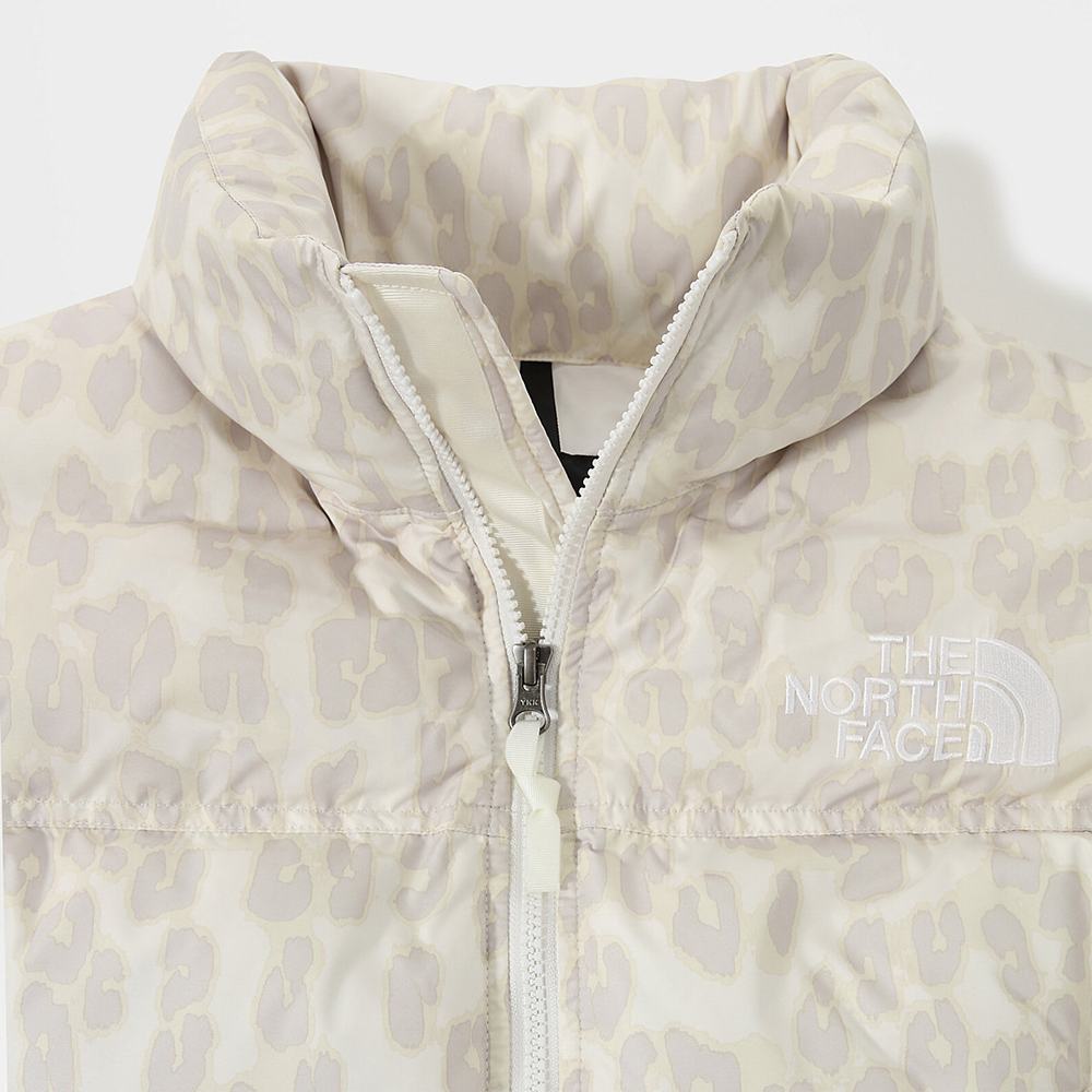 Bundy The North Face Printed Nuptse Kratke Damske Strieborne Siva Leopardie | YMX-746251