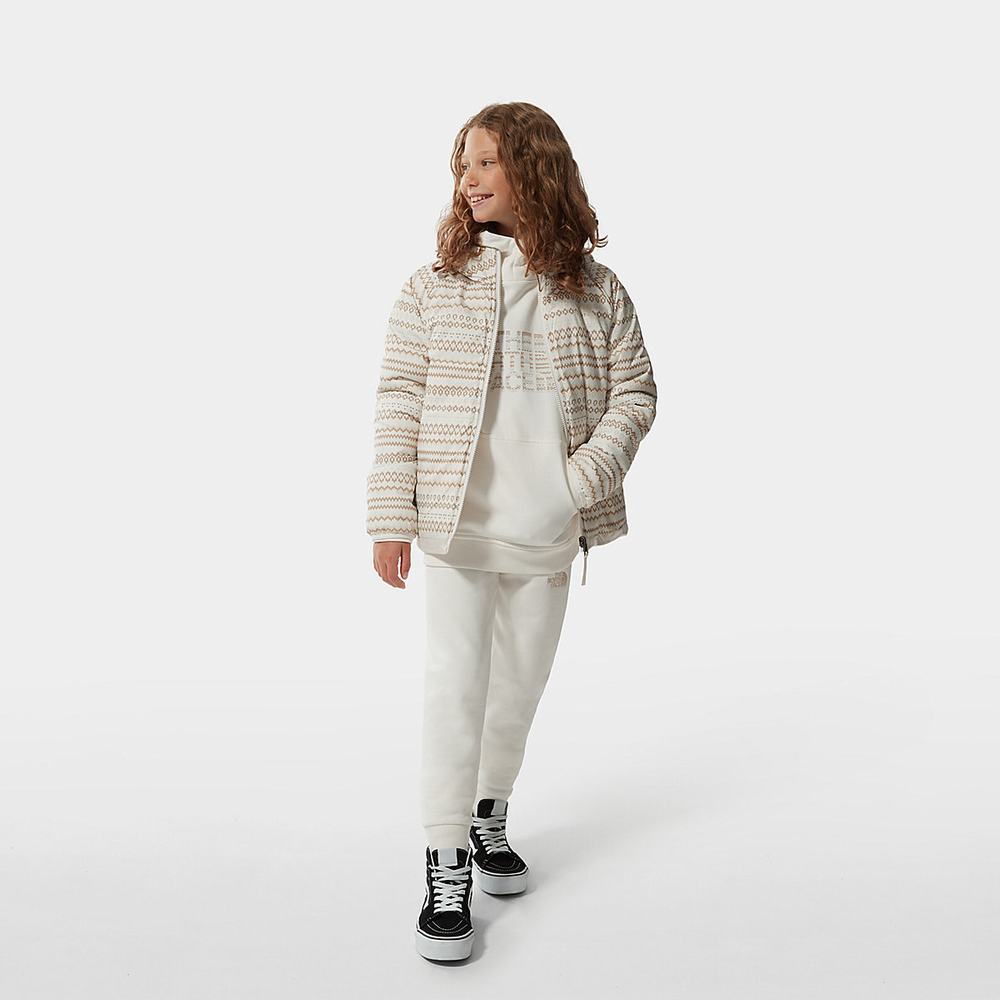 Bundy The North Face Printed Reversible Perrito Insulated Dievcenske Biele Metal | MQY-876251