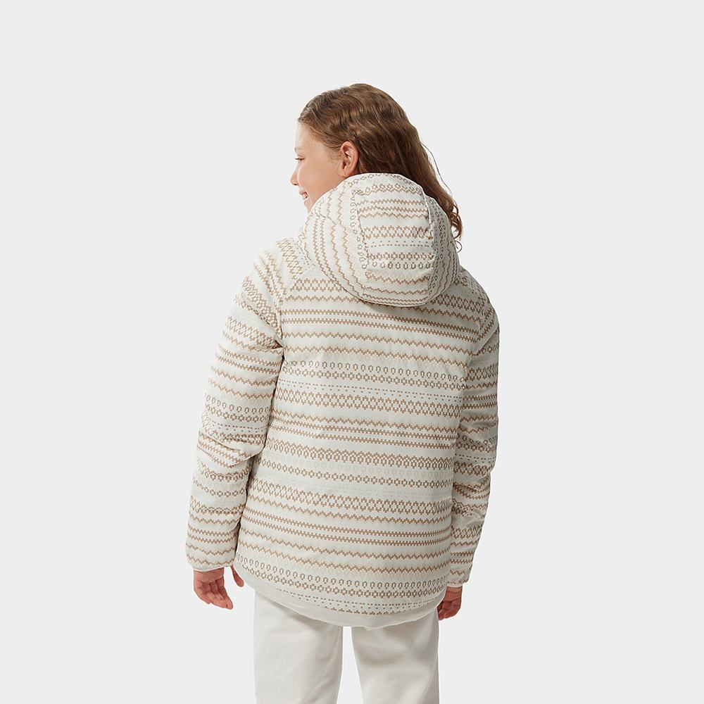 Bundy The North Face Printed Reversible Perrito Insulated Dievcenske Biele Metal | MQY-876251