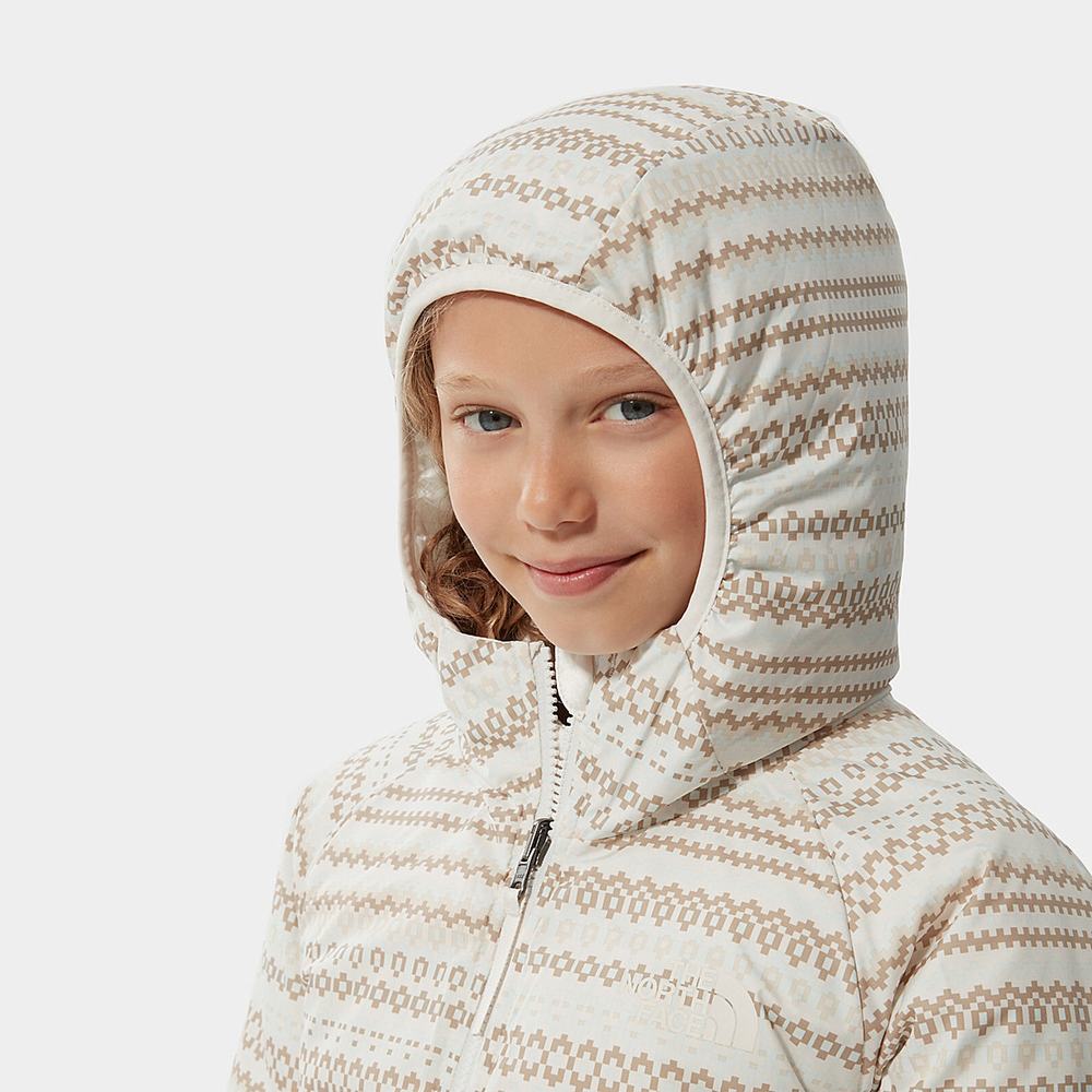Bundy The North Face Printed Reversible Perrito Insulated Dievcenske Biele Metal | MQY-876251