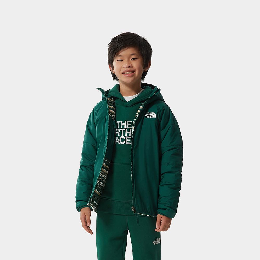 Bundy The North Face Printed Reversible Perrito Insulated Chlapcenske Zelene | NVB-057439