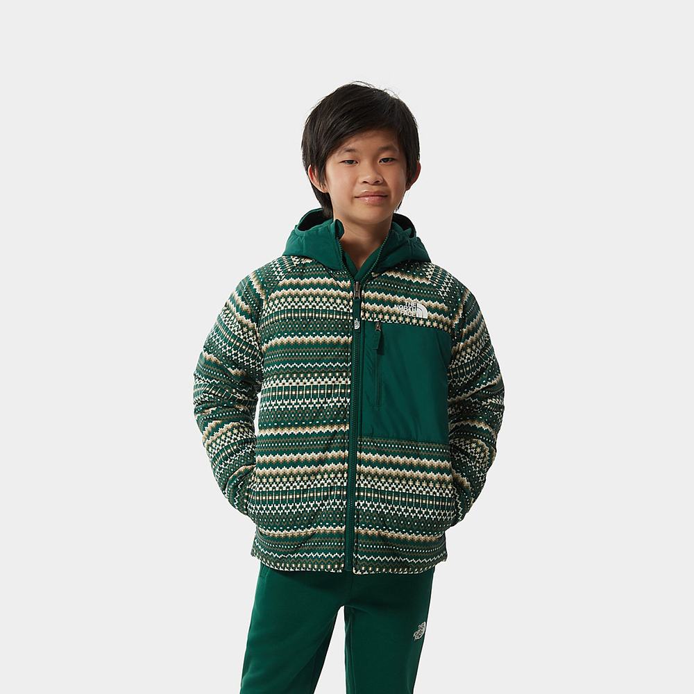 Bundy The North Face Printed Reversible Perrito Insulated Chlapcenske Zelene | NVB-057439