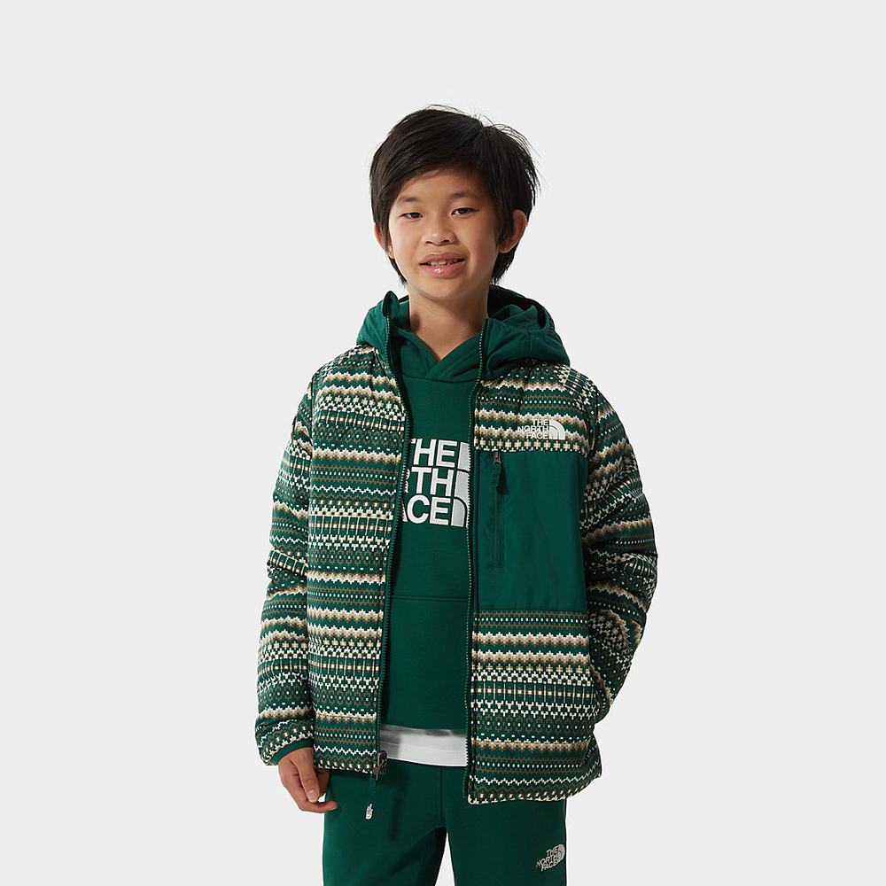 Bundy The North Face Printed Reversible Perrito Insulated Chlapcenske Zelene | NVB-057439