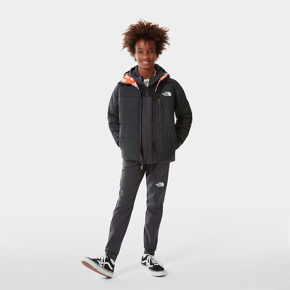 Bundy The North Face Printed Reversible Perrito Insulated Chlapcenske Červené Siva Oranžové | ZVO-401598