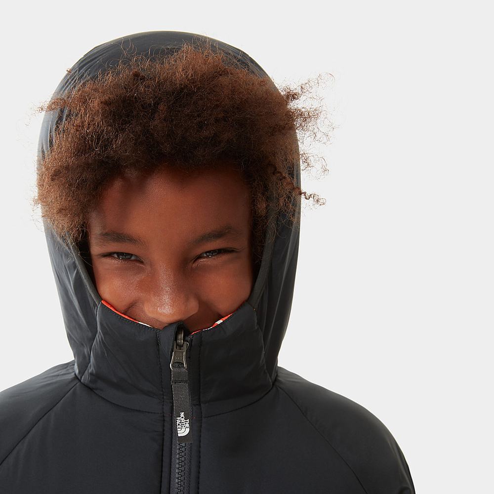 Bundy The North Face Printed Reversible Perrito Insulated Chlapcenske Červené Siva Oranžové | ZVO-401598