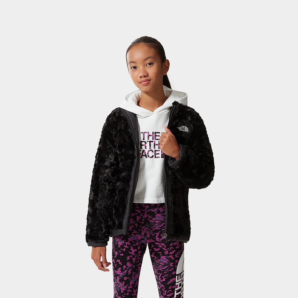 Bundy The North Face Reversible Mossbud Swirl Insulated Dievcenske Čierne | VIT-193548