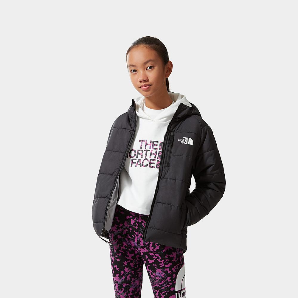 Bundy The North Face Reversible Perrito Insulated Dievcenske Čierne Siva | SPO-062398