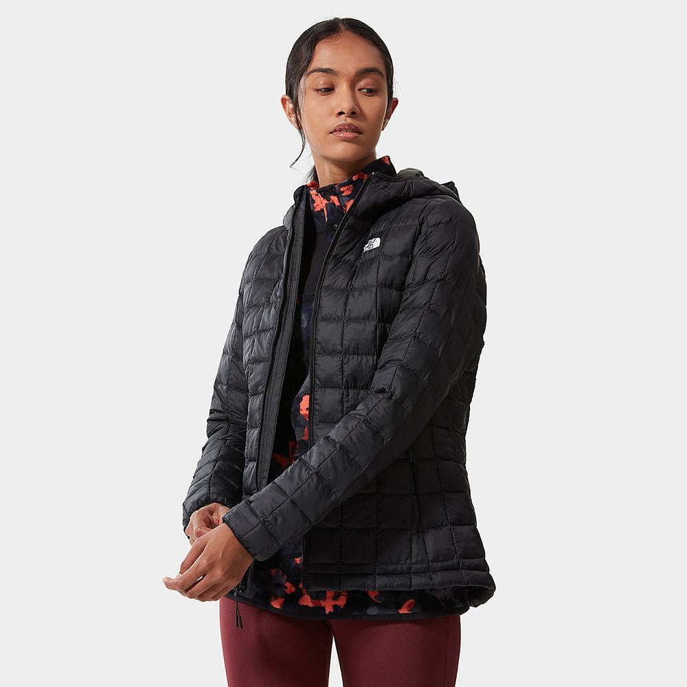 Bundy The North Face THERMOBALL™ Eco S Kapucňou Damske Čierne | GFD-081759