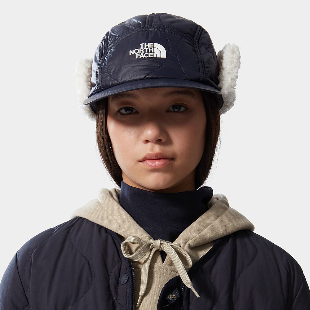 Caps The North Face EARFLAP INSULATED Damske Námornícka Modrá Biele | OEB-615038