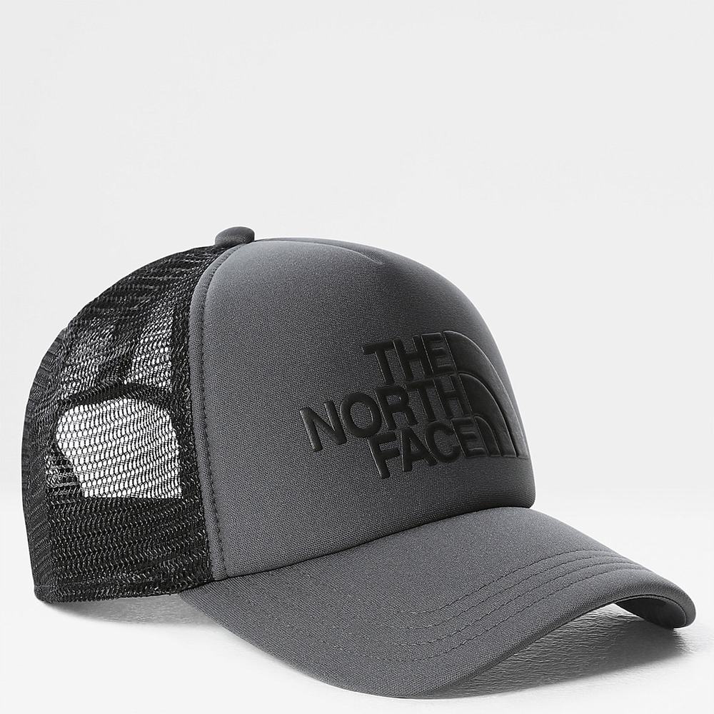 Caps The North Face TNF Logo Trucker Panske Siva Čierne | MRL-074931