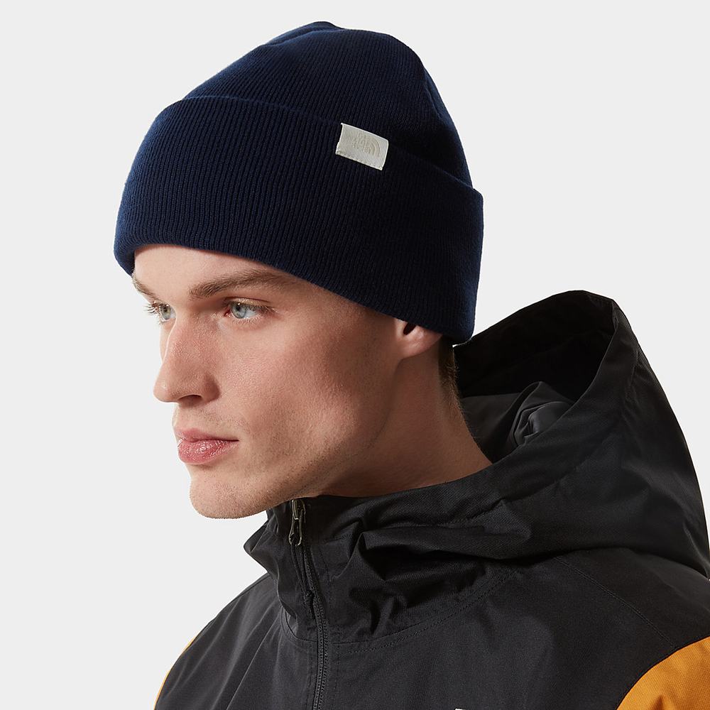 Ciapky The North Face BROOKLANDIA Beanie Panske Námornícka Modrá | PGL-930162