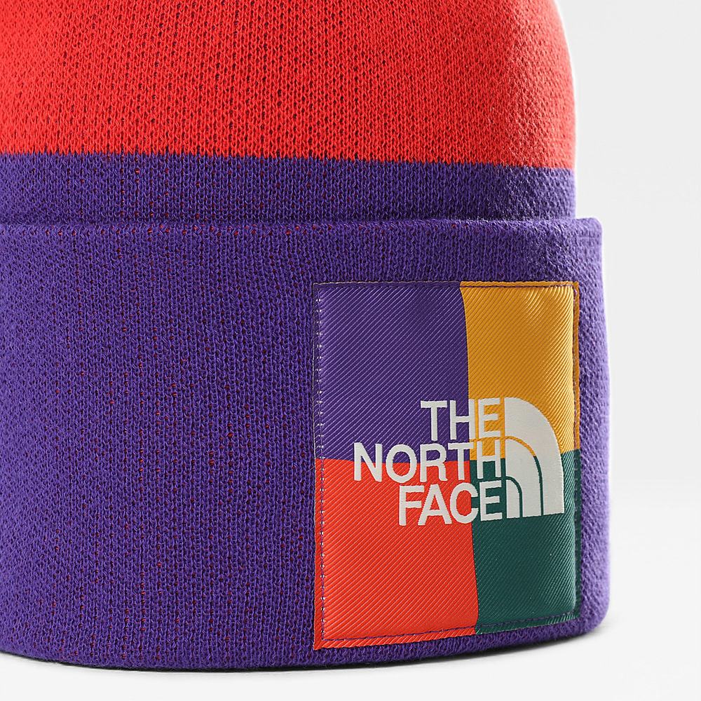 Ciapky The North Face Colourblock Pletené Beanie Damske Nachový | EVN-312057