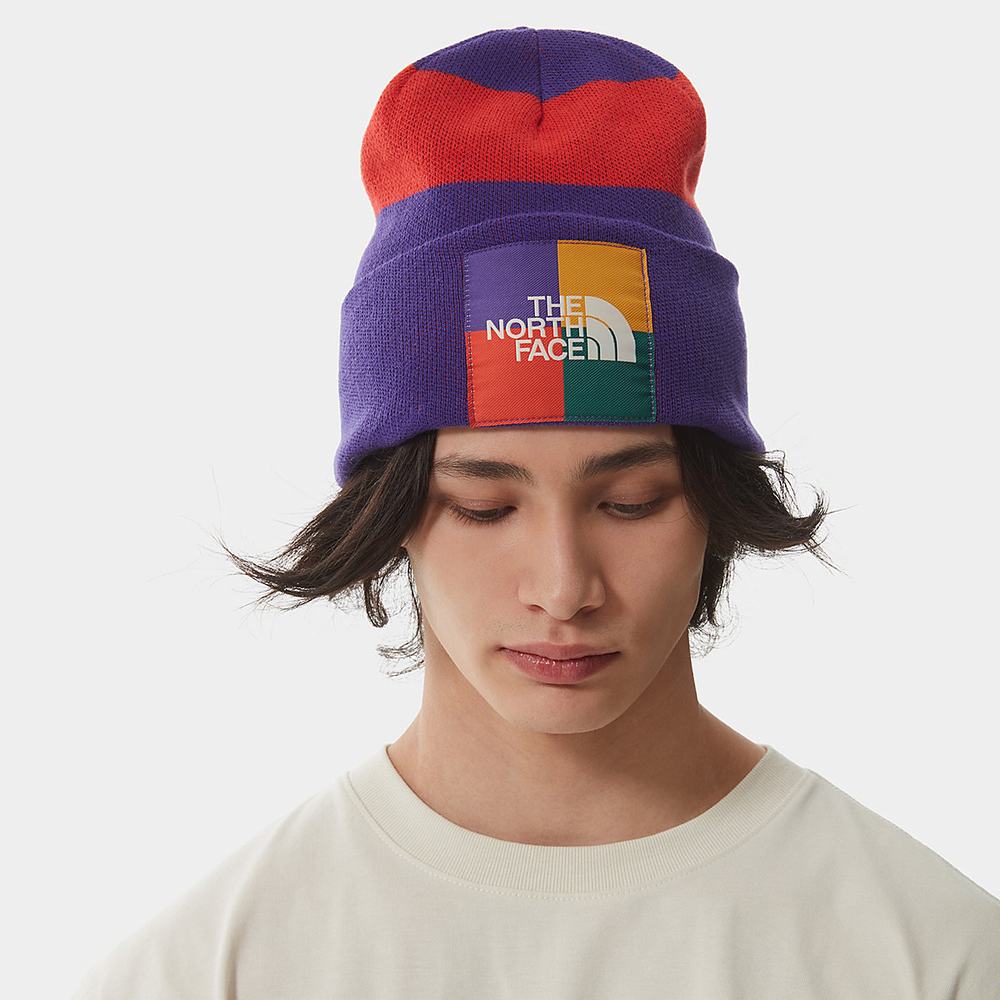 Ciapky The North Face Colourblock Pletené Beanie Damske Nachový | EVN-312057
