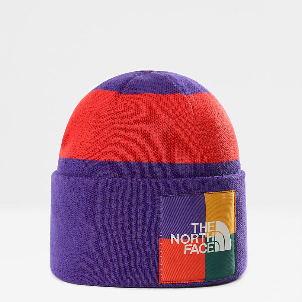 Ciapky The North Face Colourblock Pletené Beanie Damske Nachový | EVN-312057