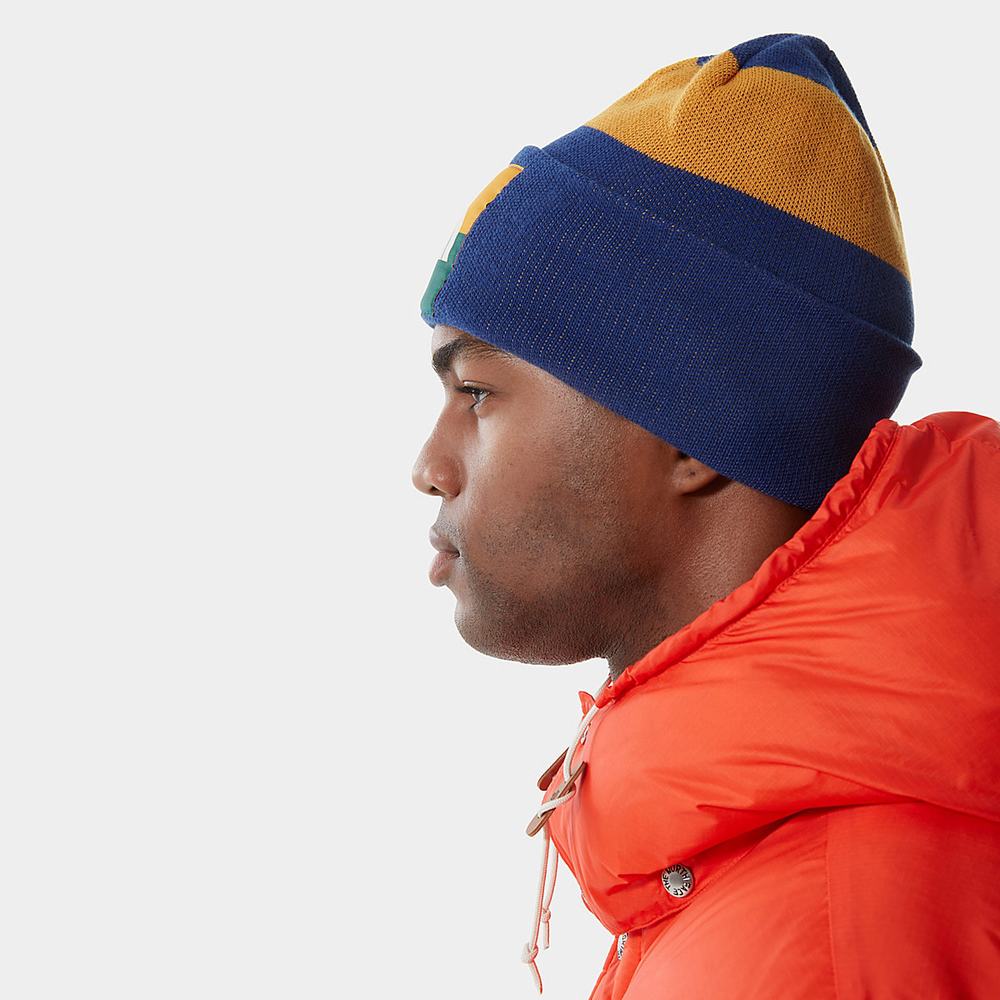Ciapky The North Face Colourblock Pletené Beanie Damske Modre | JMV-408397