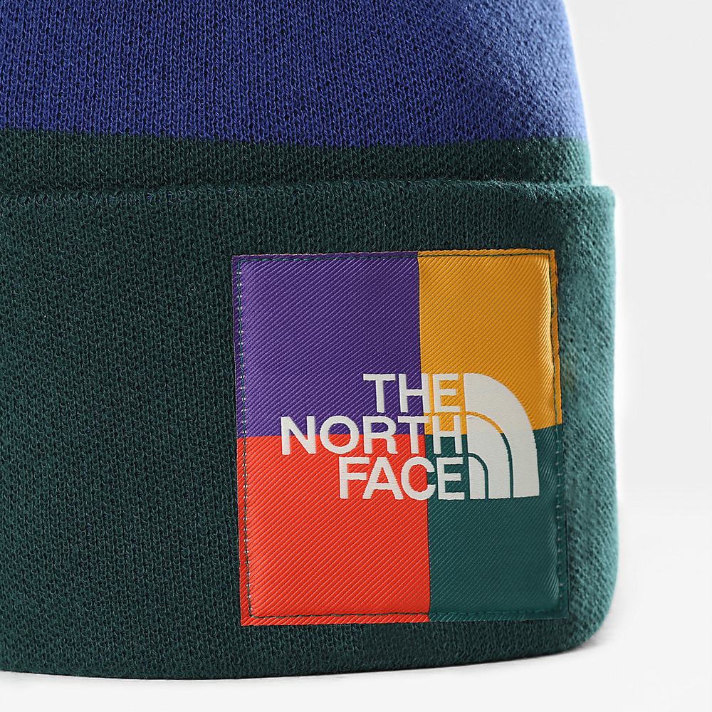 Ciapky The North Face Colourblock Pletené Beanie Damske Zelene | TVB-584170