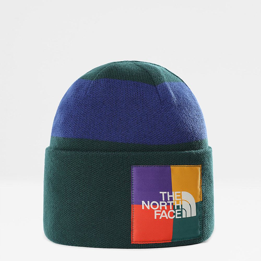 Ciapky The North Face Colourblock Pletené Beanie Panske Zelene | VAH-794152