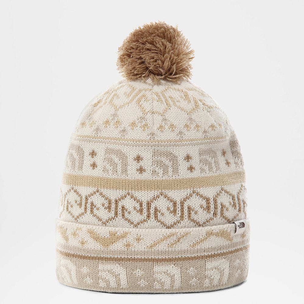 Ciapky The North Face FAIR ISLE Beanie Panske Biele Modre | OPY-865419