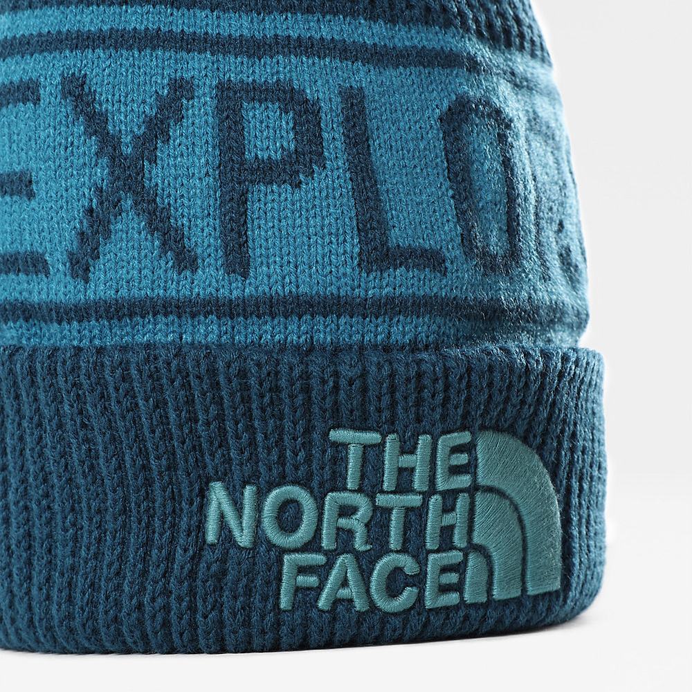 Ciapky The North Face Retro TNF Pom Beanie Panske Modre | MQN-891074