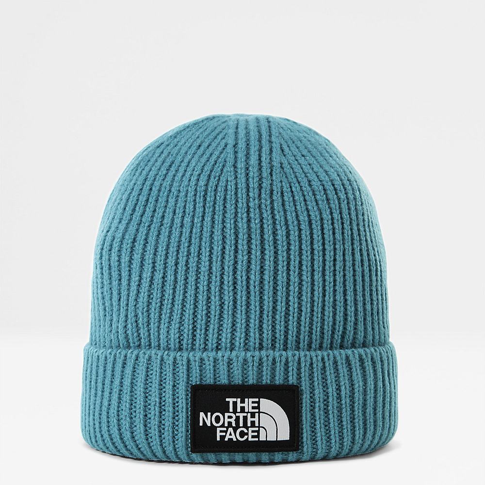 Ciapky The North Face TNF Logo Box Cuffed Beanie Damske Modre | CKD-364785