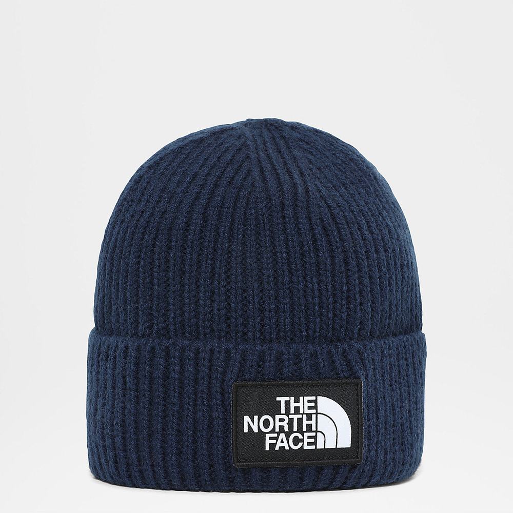 Ciapky The North Face TNF Logo Box Cuffed Beanie Damske Námornícka Modrá | YEO-618047