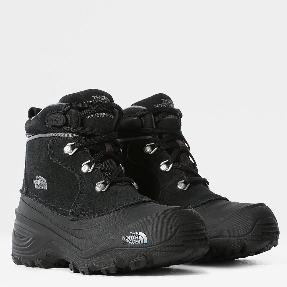 Cizmy The North Face Chilkat Cipkovane II Dievcenske Čierne Siva | UBN-740921